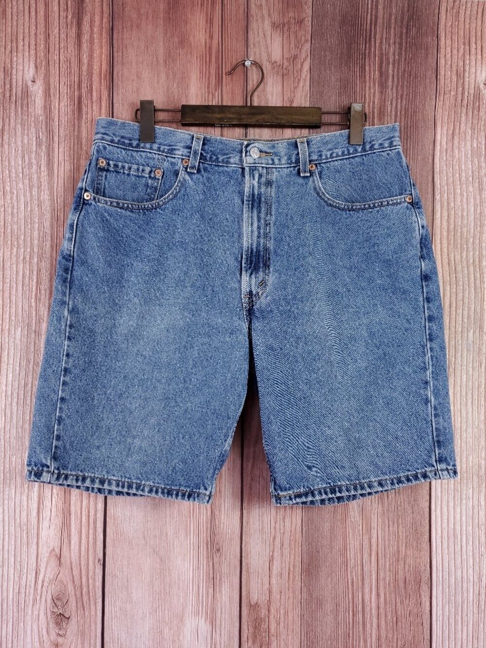 Vintage Levis 505 Regular Fit Mens Size 38 Denim Shorts Cotton Made in Colombia